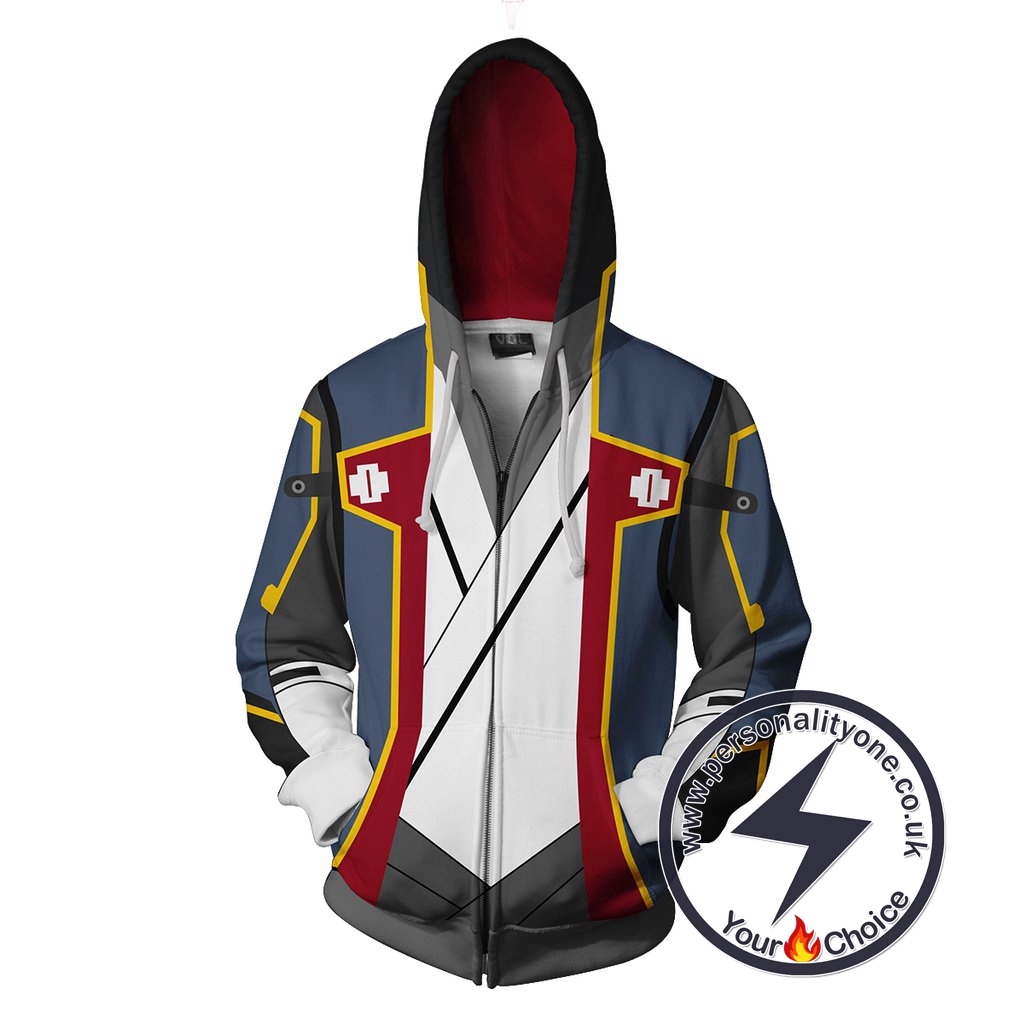 Blazblue Hoodies - Jin Kisaragi Zip Up Hoodie Jacket